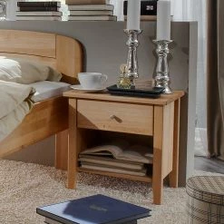 Holz Seniorenbett Mit Nachttisch - Rudacia (zweiteilig) -Massivholzbetten Shop holz seniorenbett mit nachttisch in 90x200 100x200 rudacia 03