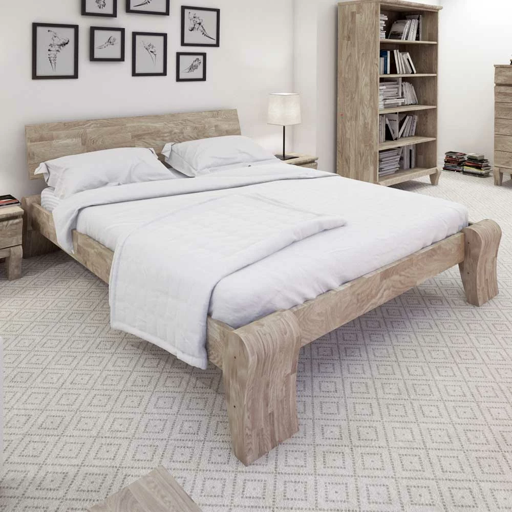 Holzbett Welkin aus Eiche Massivholz Holzbett Welkin Aus Eiche Massivholz -Massivholzbetten Shop holzbett eiche massivholz weiss geoelt welkin 01