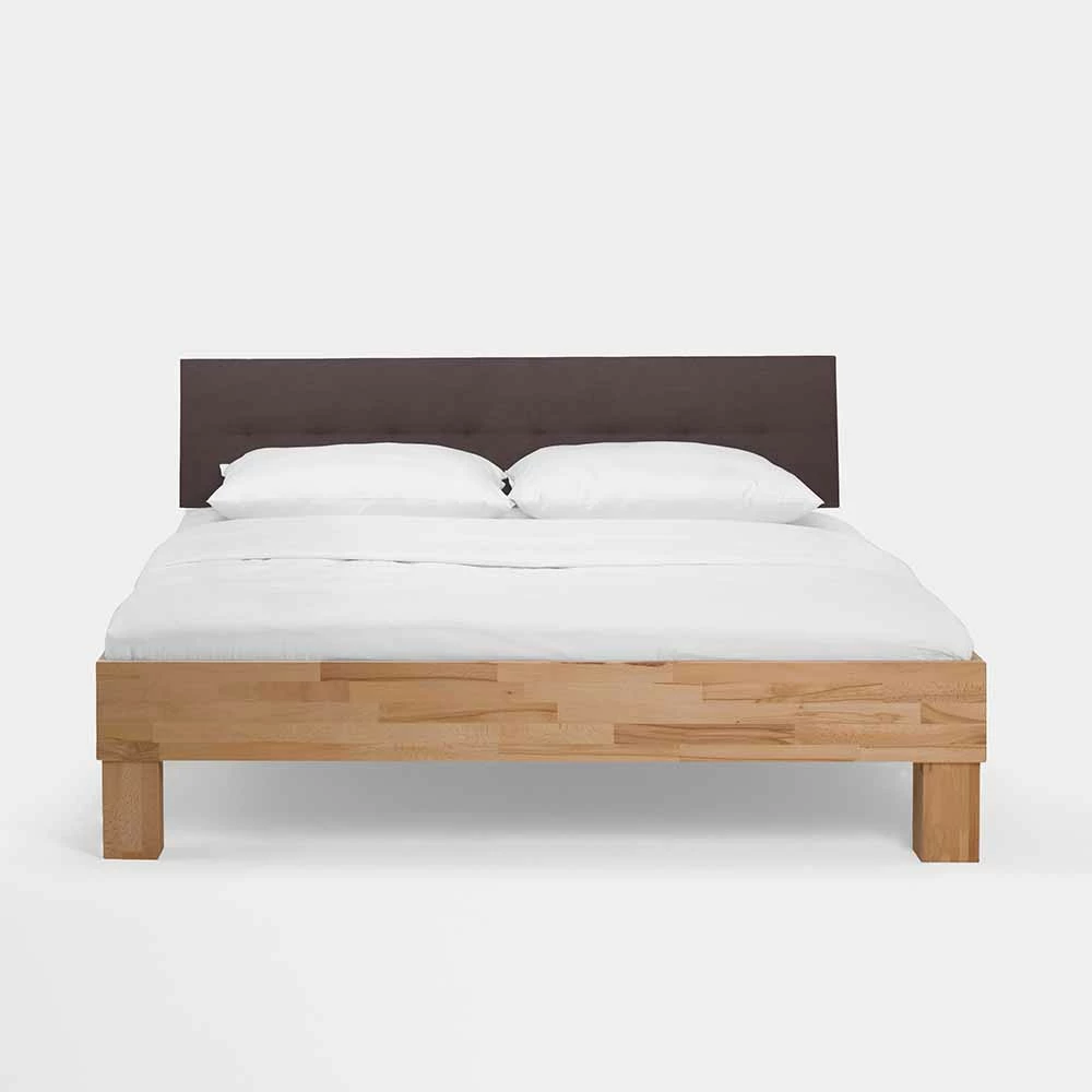 Holzbett massiv Wins mit Polster-Kopfteil Kunstleder Braun Holzbett Massiv Wins Mit Polster-Kopfteil Kunstleder Braun -Massivholzbetten Shop holzbett massiv polster kopfteil kunstleder braun kernbuche natur geoelt wins 03