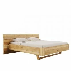 Holzbett Mit Breitem Kopfteil & Kufen Gestell - Tonina