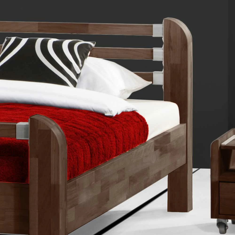 Holzbett Plazur in Nussbaumfarben Holzbett Plazur In Nussbaumfarben -Massivholzbetten Shop holzbett nussbaumfarben buche massiv plazur html 02