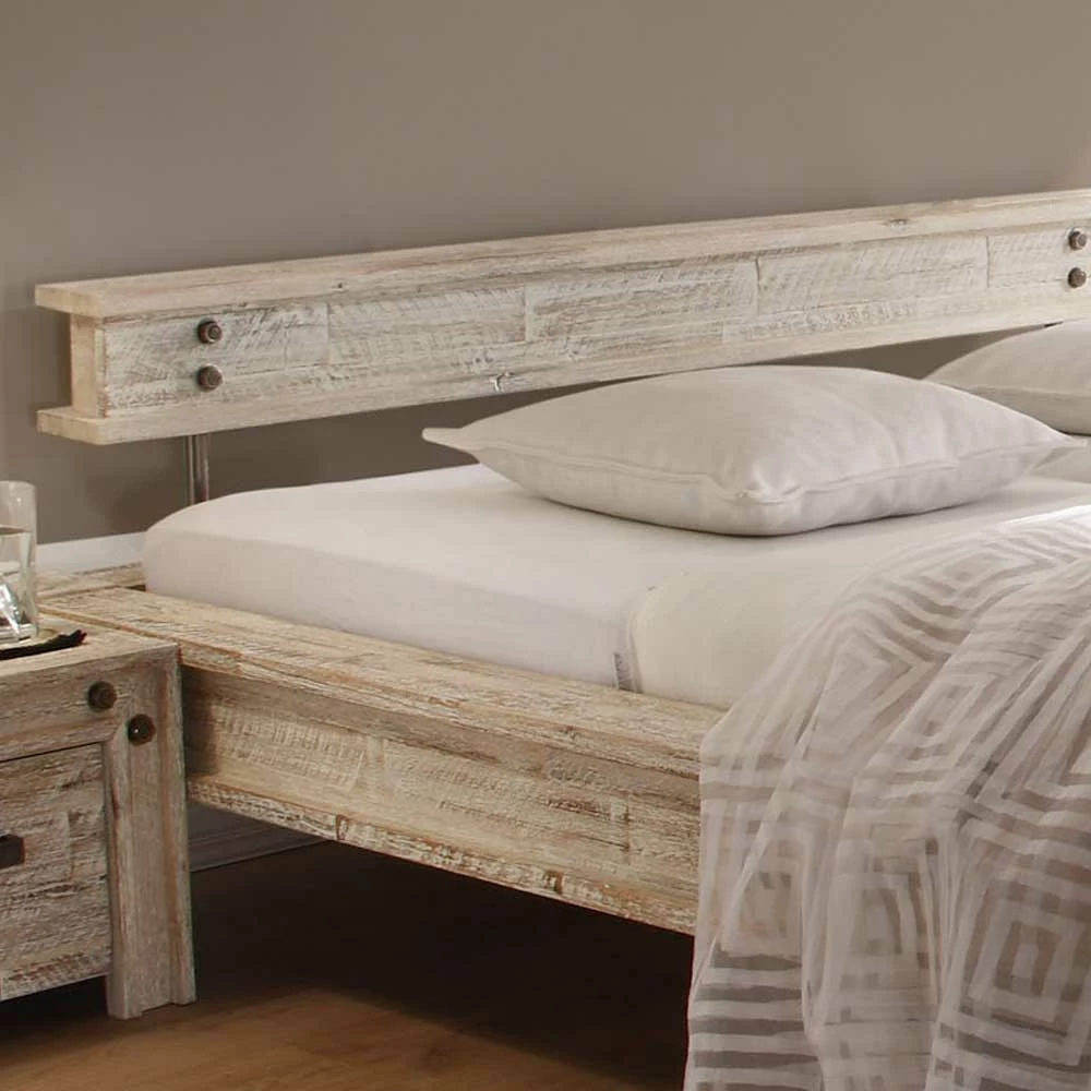 Holzbett Vessina In Weiß - Image 6