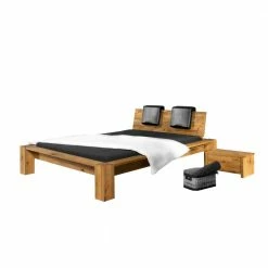 Holzbett Albertin Aus Wildeiche Massivholz