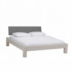 Holzbett Lagossan Aus Wildeiche Weiß Geölt