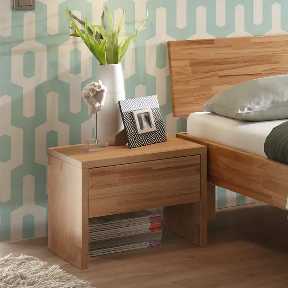 Kernbuche Bett in Natur geölt - Padira (dreiteilig) Kernbuche Bett In Natur Geölt - Padira (dreiteilig) -Massivholzbetten Shop kernbuche bett in natur geoelt mit nachtkommoden padira 02