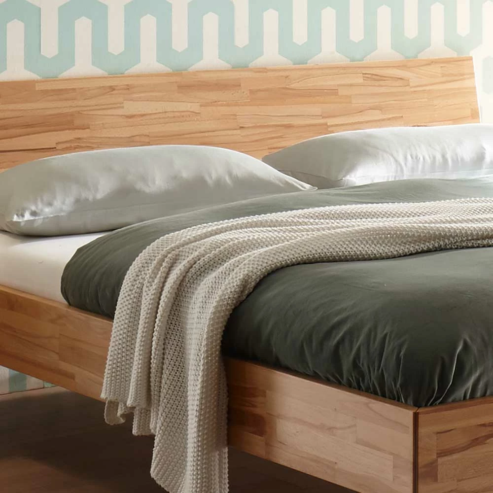 Kernbuche Bett in Natur geölt - Padira (dreiteilig) Kernbuche Bett In Natur Geölt - Padira (dreiteilig) -Massivholzbetten Shop kernbuche bett in natur geoelt mit nachtkommoden padira 04