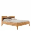 Kernbuche Bettgestell Mit Elegantem Kopfteil - Theana