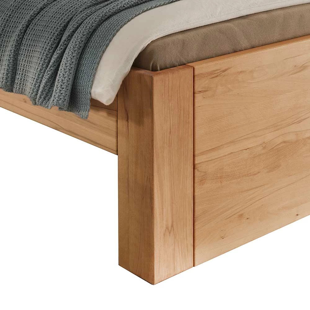 Kernbuche Doppelbett mit Polsterkopfteil - Rudacia II Kernbuche Doppelbett Mit Polsterkopfteil - Rudacia II -Massivholzbetten Shop kernbuche doppelbett mit polsterkopfteil zb in 200x200 rudacia ii 04