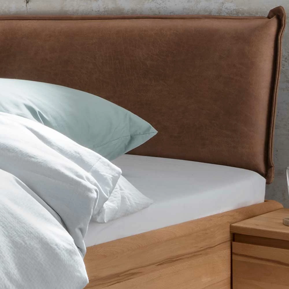 Kernbuche Doppelbett & Nachtkonsolen - Eudrinia (dreiteilig) Kernbuche Doppelbett & Nachtkonsolen - Eudrinia (dreiteilig) -Massivholzbetten Shop kernbuche doppelbett nachtkonsolen im industry und loft stil eudrinia 03