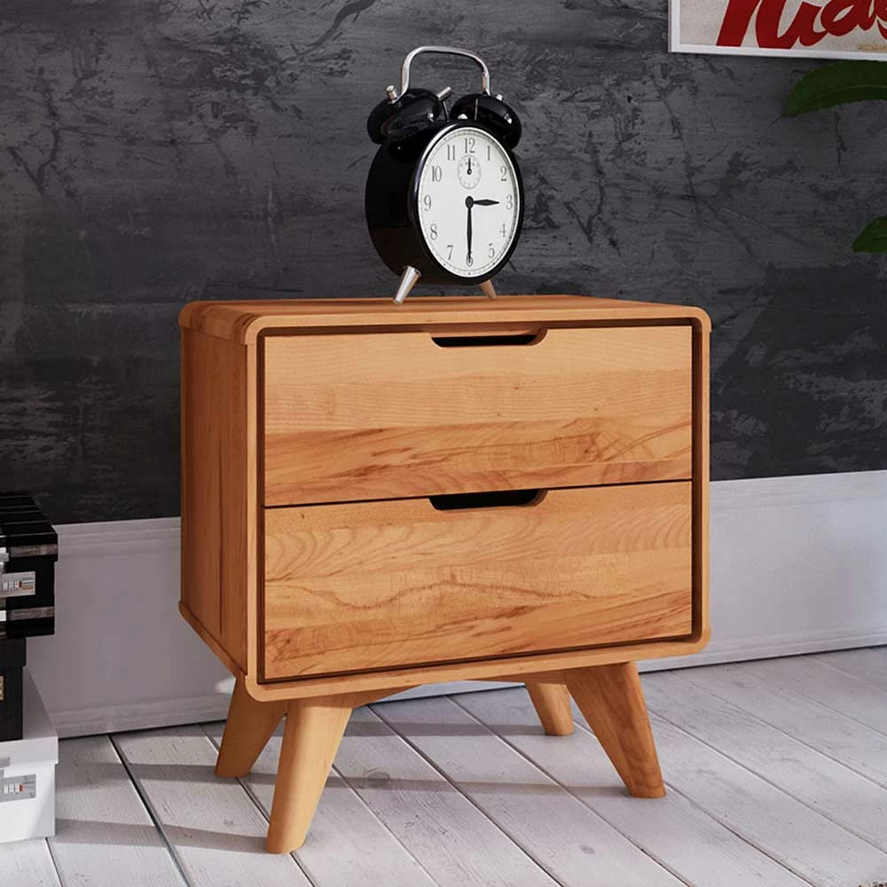 Kernbuche Ehebett in Unterlänge - Junola I (dreiteilig) Kernbuche Ehebett In Unterlänge - Junola I (dreiteilig) -Massivholzbetten Shop kernbuche ehebett in unterlaenge 2 nachtkommoden junola i 04