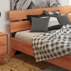 Kernbuche Holzbett Mit Überlänge 220 Cm - Junola III 4 Kernbuche Holzbett Mit Überlänge 220 Cm - Junola III -Massivholzbetten Shop kernbuche holzbett mit ueberlaenge 220 cm als einzelbett oder doppelbett junola iii 04