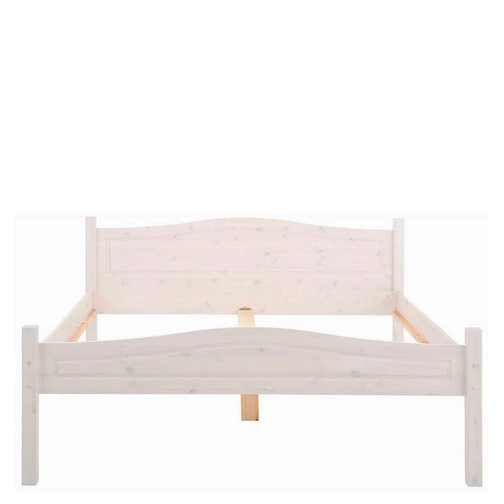 Kiefer Massivholzbett In Weiß Lasiert - Ugo - Image 3