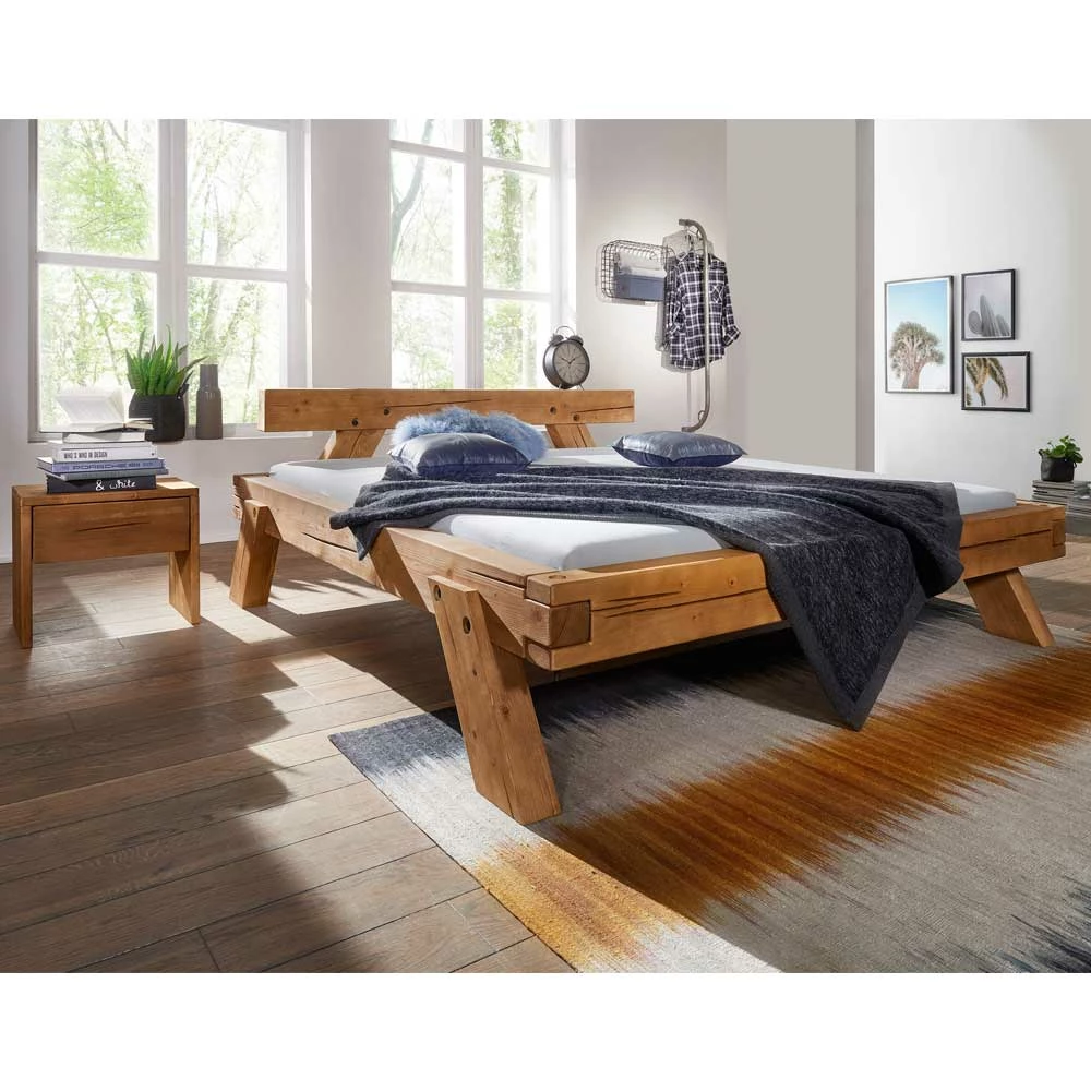 Kiefernholz Bett In 180x200 Cm - Maylon (zweiteilig)