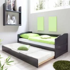 Kiefernholzbett Teakena In Grau -Massivholzbetten Shop kiefernholzbett grau schubkasten teakena 04