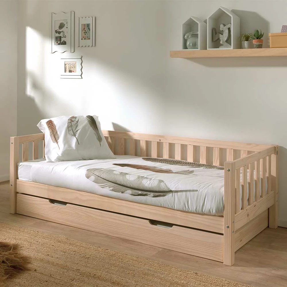Kojenbett Im Skandi Design Aus Kiefer White Wash - Clarey 2 Kojenbett Im Skandi Design Aus Kiefer White Wash - Clarey - Image 2