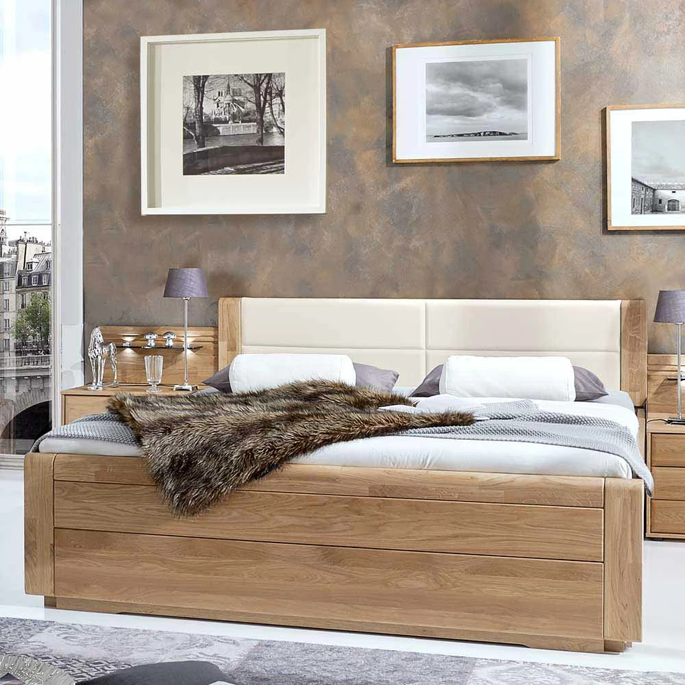 Komfortbett Anglesia für zwei Personen in Eiche Komfortbett Anglesia Für Zwei Personen In Eiche -Massivholzbetten Shop komfortbett zwei personen in eiche 180cm oder 200cm breit auch ueberlaenge 220cm anglesia 01
