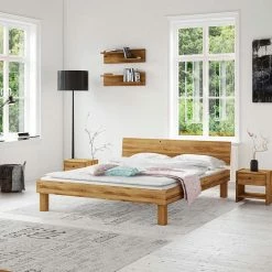 Kurzes Bett Aus Wildeiche Mit 190cm Länge - Olbysca -Massivholzbetten Shop kurzes bett aus wildeiche mit 190cm laenge online im shop bestellen olbysca 03