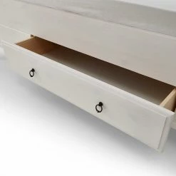 Landhaus Doppelbett & Nachtkommoden - Oradea (dreiteilig) -Massivholzbetten Shop landhaus doppelbett nachtkommoden aus kiefer in weiss natur oradea 04