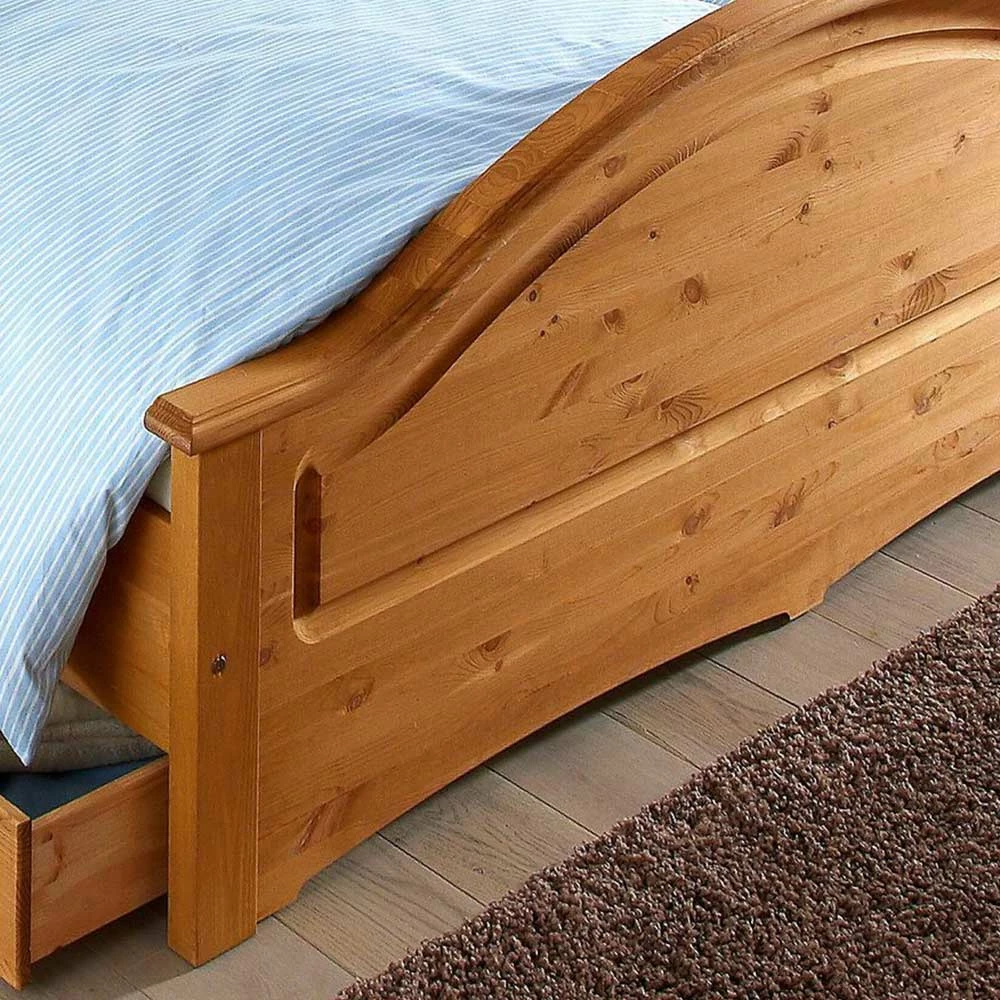 Landhaus Holzbett in Kiefer Natur - Vocoja Landhaus Holzbett In Kiefer Natur - Vocoja -Massivholzbetten Shop landhaus holzbett in kiefer natur mit lattenrost optional bettkasten vocoja 02