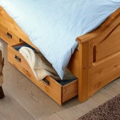 Landhaus Holzbett In Kiefer Natur - Vocoja 2 Landhaus Holzbett In Kiefer Natur - Vocoja -Massivholzbetten Shop landhaus holzbett in kiefer natur mit lattenrost optional bettkasten vocoja 03