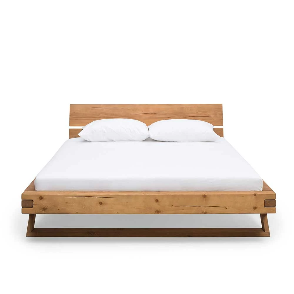 Landhaus Massivholzbett mit Kufen - Fuertun Landhaus Massivholzbett Mit Kufen - Fuertun -Massivholzbetten Shop landhaus massivholzbett mit kufen aus fichte mit antik finish fuertun 02