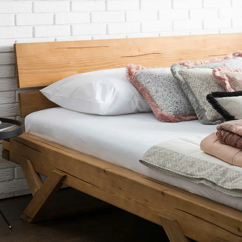 Landhaus Massivholzbett mit Kufen - Fuertun Landhaus Massivholzbett Mit Kufen - Fuertun -Massivholzbetten Shop landhaus massivholzbett mit kufen aus fichte mit antik finish fuertun 05