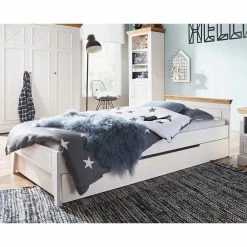 Landhausbett In 90x200 Oder 120x200 - Envicron 2 Landhausbett In 90x200 Oder 120x200 - Envicron -Massivholzbetten Shop landhausbett in 90x200 oder 120x200 weiss eichefarben aus kiefer envicron 02