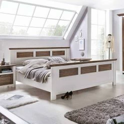 Landhausbett Dubanos In Weiß Braun