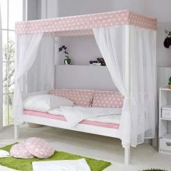 Mädchen Himmelbett Emyta Aus Kiefer Massivholz 5 Mädchen Himmelbett Emyta Aus Kiefer Massivholz -Massivholzbetten Shop maedchen himmelbett aus kiefer massivholz mit stauraum emyta 06