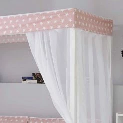 Mädchen Himmelbett Sionara Mit Ausziehbett -Massivholzbetten Shop maedchen himmelbett mit ausziehbett fuer zwei personen sionara 04
