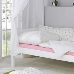 Mädchen Himmelbett Williams Mit Baldachin -Massivholzbetten Shop maedchen himmelbett mit baldachin in weiss und rosa williams 03