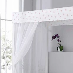 Mädchen Himmelbett Williams Mit Baldachin -Massivholzbetten Shop maedchen himmelbett mit baldachin in weiss und rosa williams 05