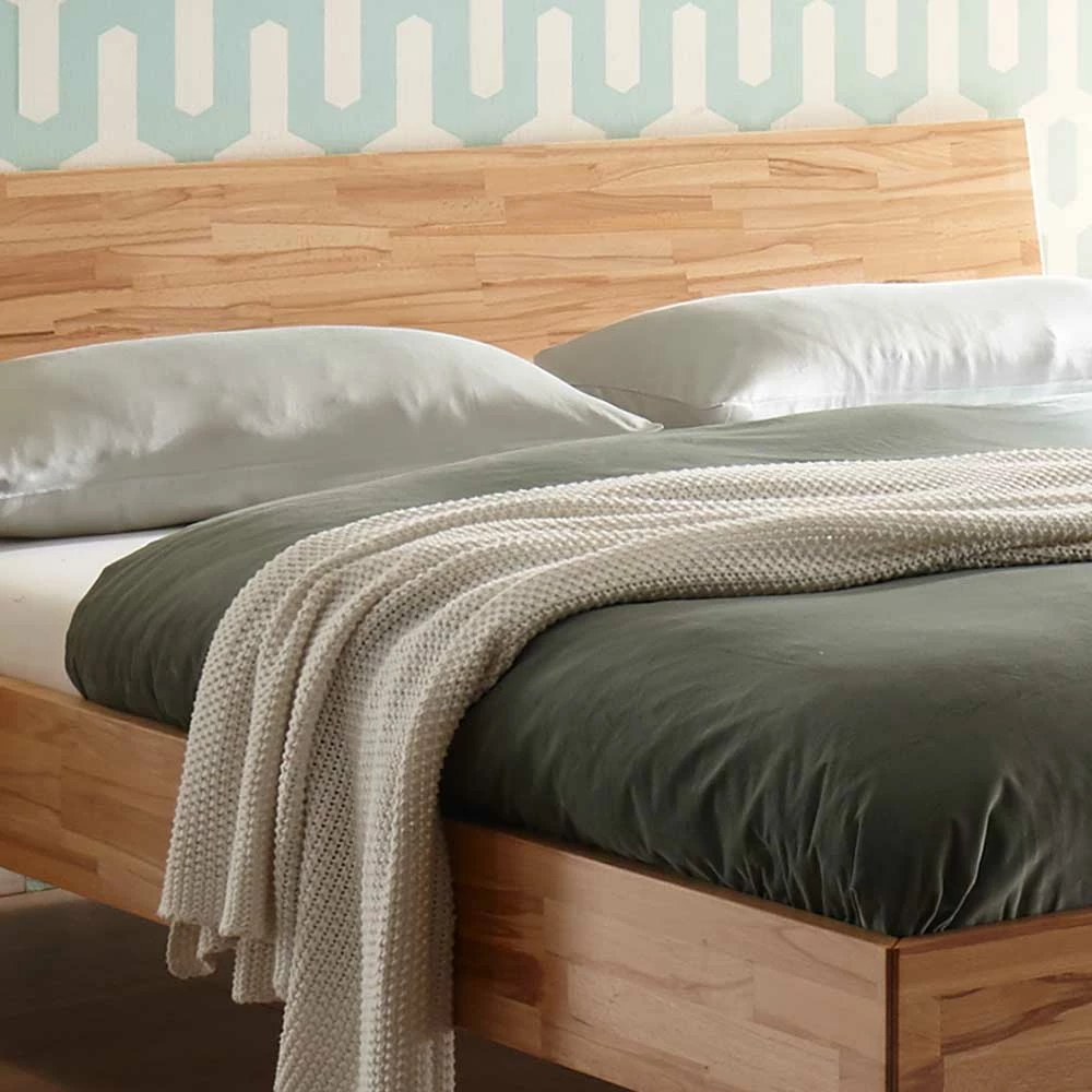 Massives Kernbuche Bett mit Kopfteil - Sotrigo Massives Kernbuche Bett Mit Kopfteil - Sotrigo -Massivholzbetten Shop massives kernbuche bett mit kopfteil von 90x200 bis 180x200 sotrigo 03