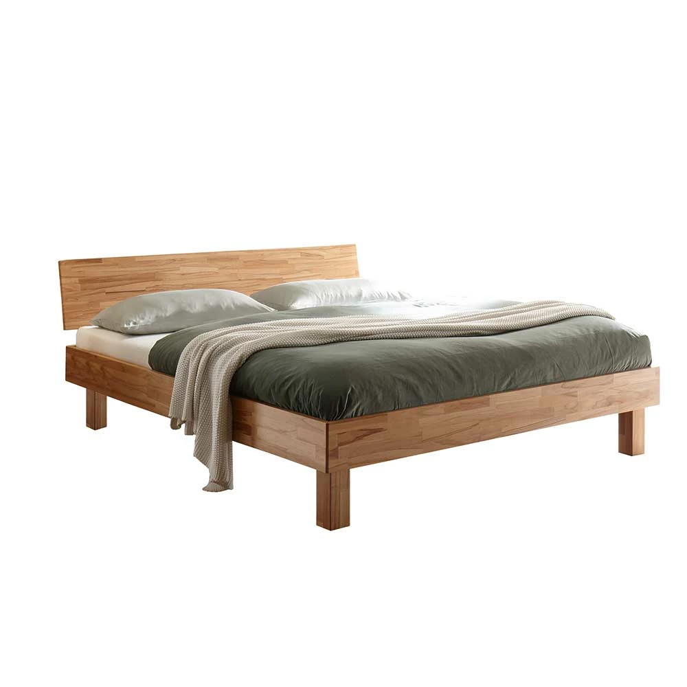 Massives Kernbuche Bett mit Kopfteil - Sotrigo Massives Kernbuche Bett Mit Kopfteil - Sotrigo -Massivholzbetten Shop massives kernbuche bett mit kopfteil von 90x200 bis 180x200 sotrigo f
