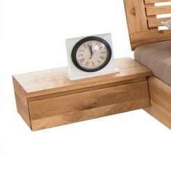 Massives Schwebebett In Wildeiche - Smiralda I (dreiteilig) -Massivholzbetten Shop massives schwebebett in wildeiche mit haenge nachttischen smiralda i 04