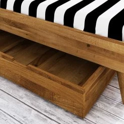 Massives Wildeiche Bett Mit Schubladen - Eavy I -Massivholzbetten Shop massives wildeiche bett mit schubladen als doppelbett 220cm laenge eavy i 04