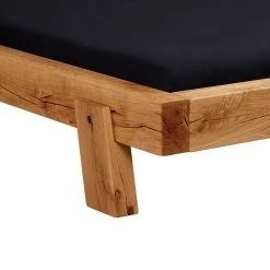 Massives Wildeiche Bett Ohne Kopfteil - Ilex -Massivholzbetten Shop massives wildeiche bett ohne kopfteil in vier breiten im shop ilex 02