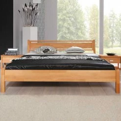 Massivholz Bett Vereny Aus Buche 2 Massivholz Bett Vereny Aus Buche -Massivholzbetten Shop massivholz bett buche modern vereny 02