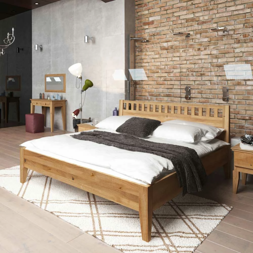 Massivholz Bett Masdamos Aus Wildeiche Geölt - Image 2