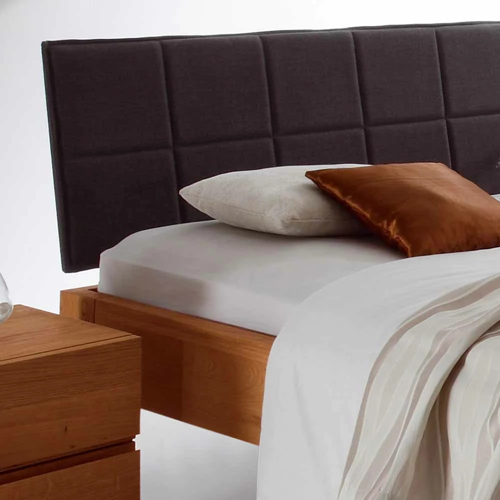 Massivholz-Ehebett Melli mit gepolstertem und gestepptem Kopfteil Massivholz-Ehebett Melli Mit Gepolstertem Und Gestepptem Kopfteil -Massivholzbetten Shop massivholz ehebett mit gepolstertem und gestepptem kopfteil melli 03