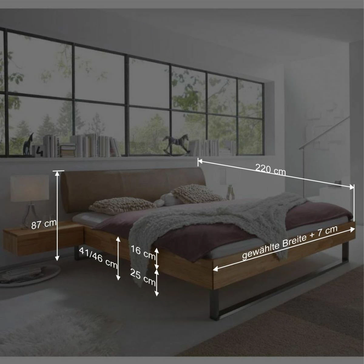 Massivholzbett Agosto In Kernbuche - Image 5