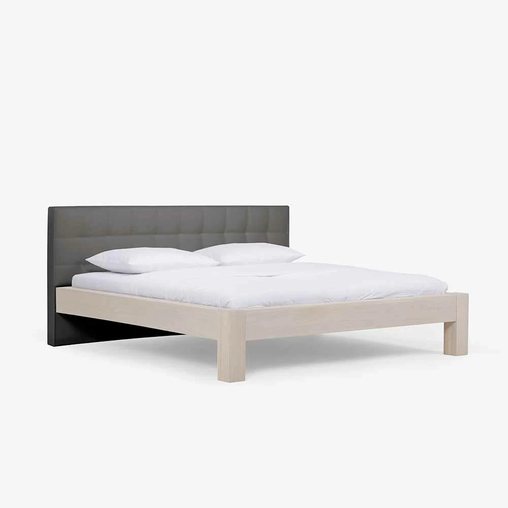 Massivholzbett Yelna Aus Wildeiche Weiß Geölt - Image 2