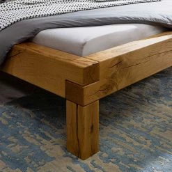 Modern-rustikales Landhausbett Aus Wildeiche - Voluntary 2 Modern-rustikales Landhausbett Aus Wildeiche - Voluntary -Massivholzbetten Shop modern rustikales landhausbett aus wildeiche geoelt vier groessen voluntary 02