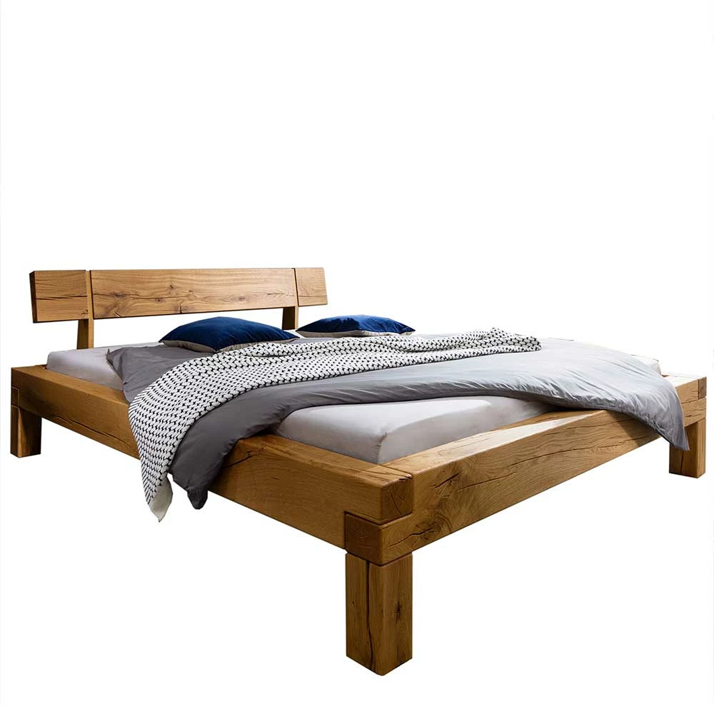 Modern-rustikales Landhausbett aus Wildeiche - Voluntary Modern-rustikales Landhausbett Aus Wildeiche - Voluntary -Massivholzbetten Shop modern rustikales landhausbett aus wildeiche geoelt vier groessen voluntary f