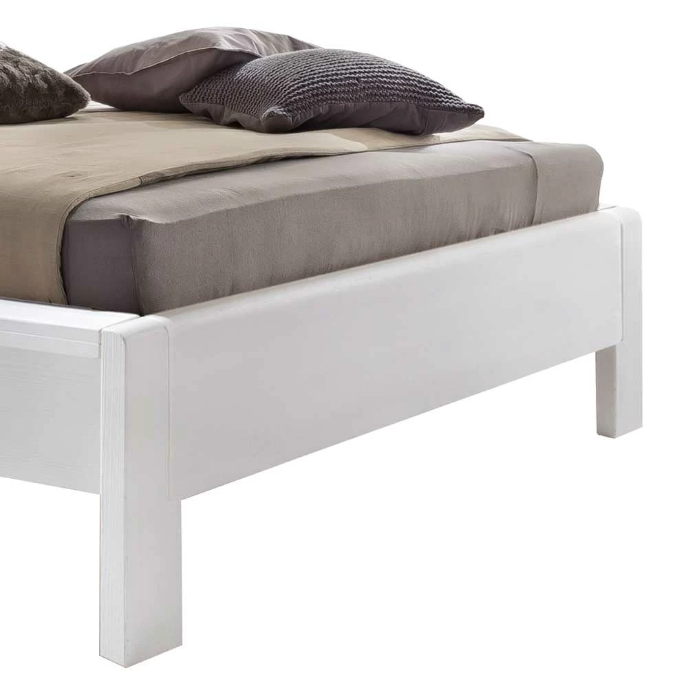 Modernes Bett In Weiß Pinie Mit Kopfteil - Grandessa - Image 4