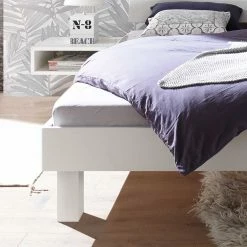 Modernes Holzbett Mit Nachttisch - Crimera (zweiteilig) 3 Modernes Holzbett Mit Nachttisch - Crimera (zweiteilig) -Massivholzbetten Shop modernes holzbett mit nachttisch in weiss 90x200 100x200 crimera 03