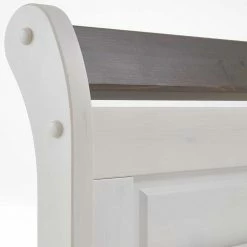 Modernes Landhausbett In Weiß & Grau - Caneon 2 Modernes Landhausbett In Weiß & Grau - Caneon -Massivholzbetten Shop modernes landhausbett in weiss grau 90x200 oder 100x200 caneon 02