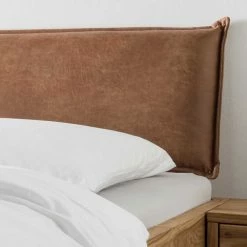 Modernes Wildeiche Bett Mit Polsterkopfteil - Aryvano 2 Modernes Wildeiche Bett Mit Polsterkopfteil - Aryvano -Massivholzbetten Shop modernes wildeiche bett mit polsterkopfteil in braun aryvano 03