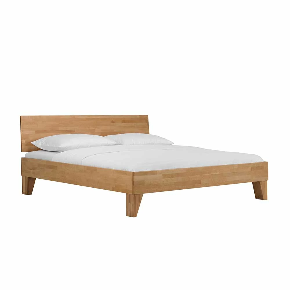 Natürliches Holzbett Jessen z.B. als Einzelbett Natürliches Holzbett Jessen Z.B. Als Einzelbett -Massivholzbetten Shop natuerliches holzbett als einzelbett buche massiv mit klarlack jessen 01