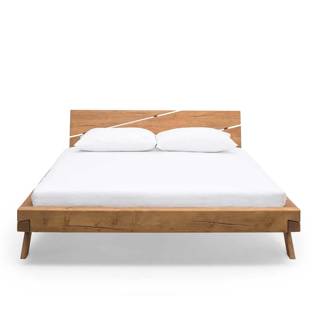 Rustikales Design Holzbett Aus Fichte Massivholz - Barria - Image 3
